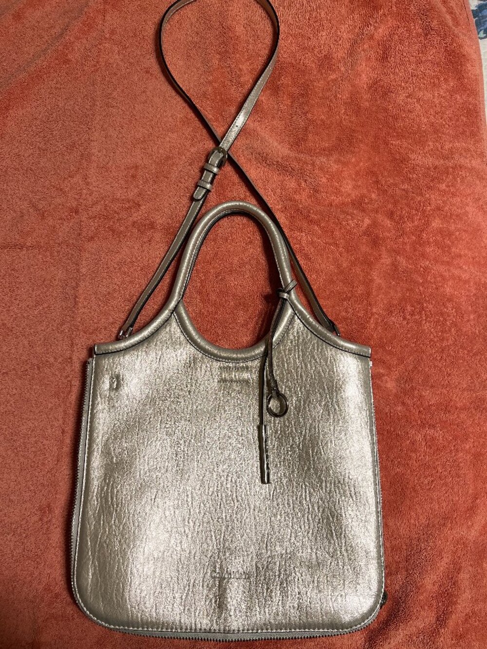 Silver shoulder bag
